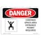 Signmission OSHA, Confined Space Area Entrance Permit Required, 10in X 7in Rigid Plastic, 10" W, 7" H, Landscape OS-DS-P-710-L-1079 - alternate 1